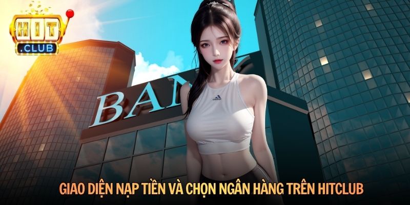 Giao diện nạp tiền và chọn ngân hàng trên Hitclub